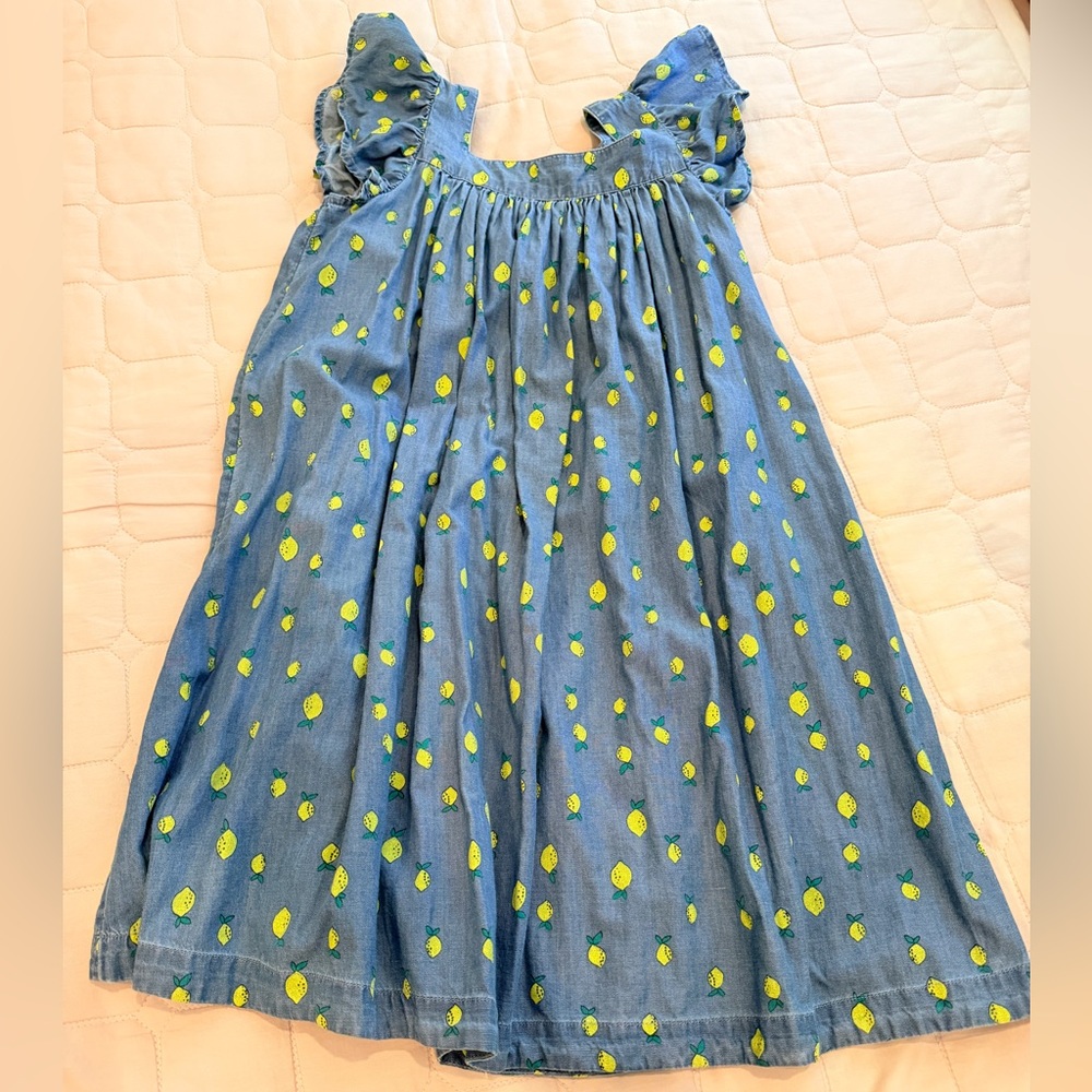 Nordstrom Tucker + Tate Denim Dress with Lemon Accents sz 8